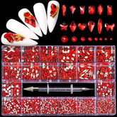 AZURA Crystal Rhinestones kit - Red-AZURA- Nail Supply American Gel Polish - Phuong Ni